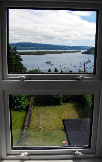 View from the top floor  in The Rowans Sef Catering Tobermory