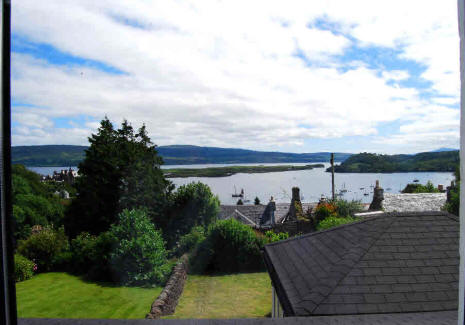 View from the triple room  in The Rowans Sef Catering Tobermory